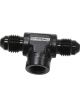 Aeroflow Male Tee With Female 1/8 Inch -4AN Black