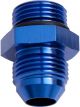 Aeroflow Straight -16AN Male Flare Adapter to -20 ORB Blue