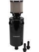 Raceworks 1L Round Catch Can w/ Twin AN8 ORB Ports & Ext Breather