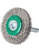 Lessmann Wheel Brush 6mm Shank 30x6mm Steel Wire ROF Crimped 0.20mm