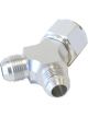 Aeroflow Y-Block Female Swivel -12AN In to 2 x -10AN Outlets Silver AF931-12-10S