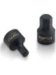 Toptul Stubby Hex Bit Socket Black Phosphate 1/4in Dr. x 4mm