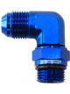 Aeroflow 90 Degree -8 ORB Swivel to -6 Male Flare Adapter Blue