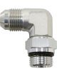 Aeroflow 90 Degree -8 ORB Swivel to -6 Male Flare Adapter Silver