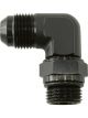 Aeroflow 90 Degree -10 ORB Swivel to -10 Male Flare Adapter Black
