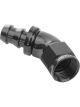 Proflow 45 Degree Hose End 5/16in Barb to Female -06AN Black