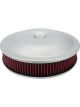 Proflow Air Filter Assembly 14in Diameter 3in Height Race Silver