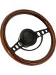 Proflow Billet 2 Spoke Steering Wheel 14in Wood Rim Black Spoke