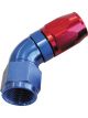 Aeroflow 550 Series Cutter 1-Pc Swivel 60 Deg Hose End -20AN Blue/Red