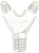 Aeroflow Y Block Adapter Silver 1 Male 1/8in NPT to 2 Male -3AN