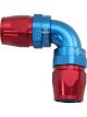 Aeroflow 853 Series Cutter 90 Deg Dual Hose Ends -8AN Blue/Red