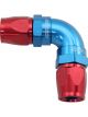 Aeroflow 590 Series PTFE 90 Degree Dual Hose Ends -12AN Blue/Red
