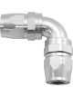 Aeroflow 853 Series Cutter 90 Deg Dual Hose Ends -10AN Silver
