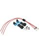 Aeroflow 3 Wire Electrical Terminal Bulkhead w/ Positive Red Wires