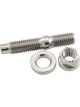 Aeroflow M8 x 1.25mm Titanium Stud Hex Nut and Washer Kit