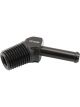 Aeroflow Male NPT to Barb 45 Deg Adapter 1/4in to 1/4in Black