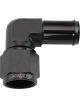Aeroflow 90 Degree Hose Barb 5/8in to -8AN Black Finish