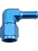 Aeroflow 90 Degree Hose Barb 1/2in to -10AN Blue Finish