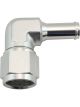 Aeroflow 90 Degree Hose Barb 1/2in to -10AN Silver Finish