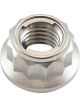 Aeroflow M8 x 1.25mm Titanium 12 Point Locking Nut Natural