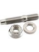 Aeroflow M8 x 1.25mm Titanium Stud 12 Point Locking Nut & Washer Kit