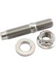 Aeroflow M10x1.25mm Titanium Stud 12 Point Locking Nut & Washer Kit