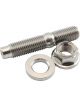 Aeroflow M10 x 1.25mm Titanium Stud Hex Locking Nut & Washer Kit