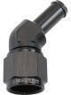 Aeroflow 45 Degree Hose Barb 1/2in to -10AN Black Finish