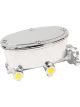 Aeroflow Brake Master Cylinder 1-1/8in Bore Chrome Cast Aluminium