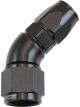 Aeroflow 200 Series Teflon 45 Deg Hose End -10AN to -8 Black