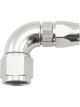 Aeroflow 200 Series Teflon 90 Deg Hose End -8AN to -8 Silver