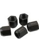 Aeroflow Acorn Short Open Black Wheel Nuts 5/8-18in Pack of 5