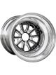 RC Hammer 15inx10in Wheel Polished Black Eclipse Centre 5x4.50in