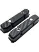 RPC Finned Valve Cover Set Black 4in Tall Fits Chrysler 383-440