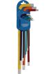 Draper Tools Expert Metric Extra-Long Arm Hex Key Set Colour Coded 9 Pcs
