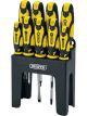 Draper Tools Soft Grip Screwdriver Set 9 Piece Yellow