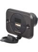 Narva Heavy-Duty Usb/Usb-C Socket With Volt/Amp Meter Pack of 1
