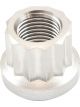 Aeroflow M12 x 1.25mm Titanium 12 Point Nut Natural Finish