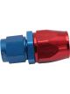 Aeroflow Straight Stepped Hose End -6AN to -8 Hose Blue/Red