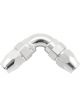 Aeroflow 590 Series PTFE 90 Deg Dual Hose Ends -4AN Silver