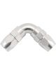 Aeroflow 590 Series PTFE 90 Deg Dual Hose Ends -6AN Silver