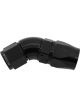 Aeroflow 45 Deg Stepped Hose End -8AN to -10 Hose Black