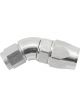 Aeroflow 45 Deg Stepped Hose End -6AN to -8 Hose Silver
