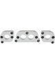 Aeroflow Alloy Header Adapter Flange Plate For SB Chev Std Port