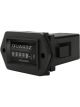 LV Hourmeter Rectangular 12-40V Black 0 - 99999.9 Hrs