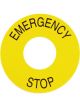 LV Emergency Stop Legend Plate 30.5mm Hole Diameter 30.5mm