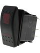 LV 12/24V Rocker Sw (Mom On)/Off 2 Red Led'S With