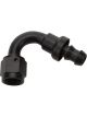 Allstar Performance Pushlock Hose End Black 120 Deg Elbow -6