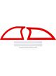 Dominator Racing Sail Panel Rear Plastic Red Dirt Late Model Kit