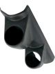Equus Gauge Pod Two 2 in Diameter Gauges Pillar Plastic Black Universal